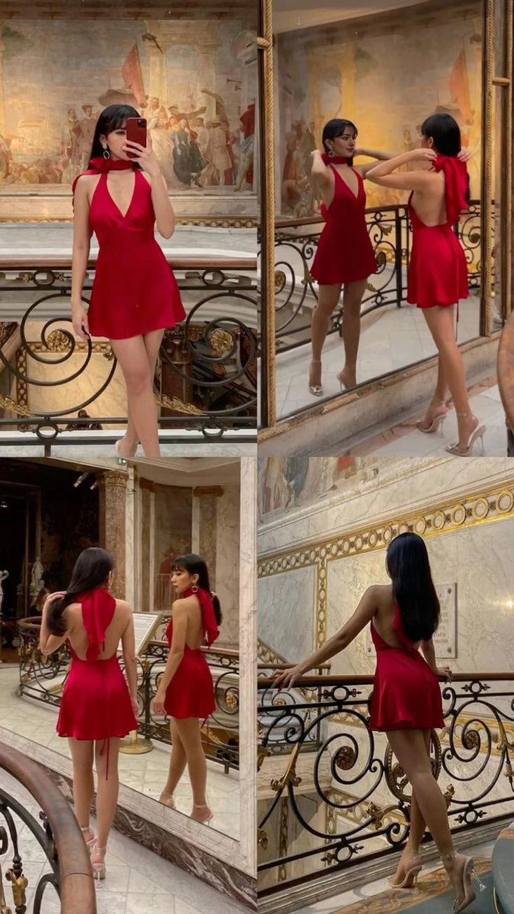 Red Birthday Outfits Short Prom Gown Homecoming Dress