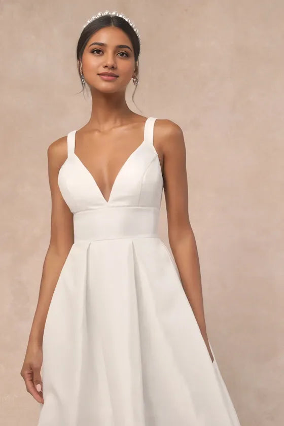 Romance Ivory Sleeveless Evening Dresses