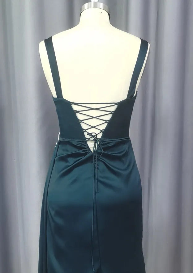 Satin Corset Prom Dress in Teal A Bold and Alluring Choice for Glamorous Nights