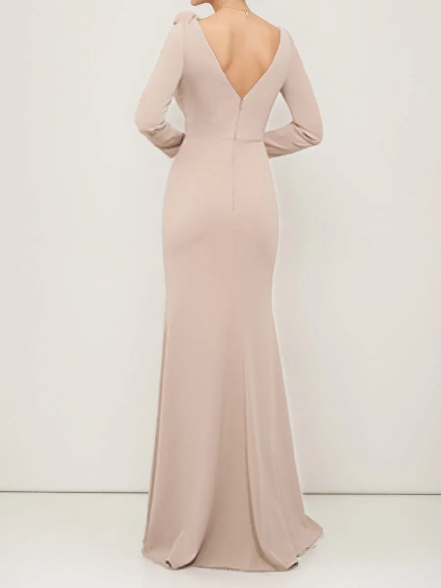 Scoop Neck Mother Of The Bride Groom Dresses with Flowers