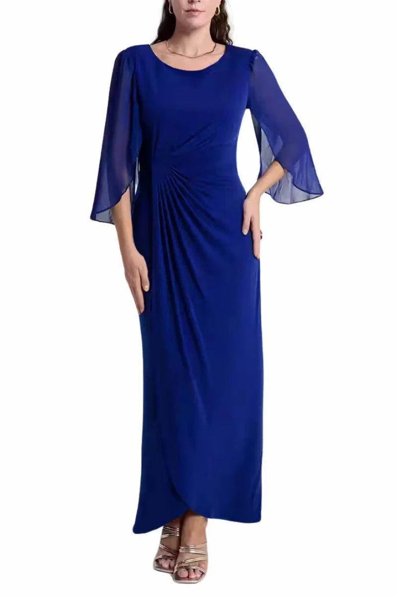 Sheath-Column Ankle Length Matte Jersey Chiffon Mother Dress
