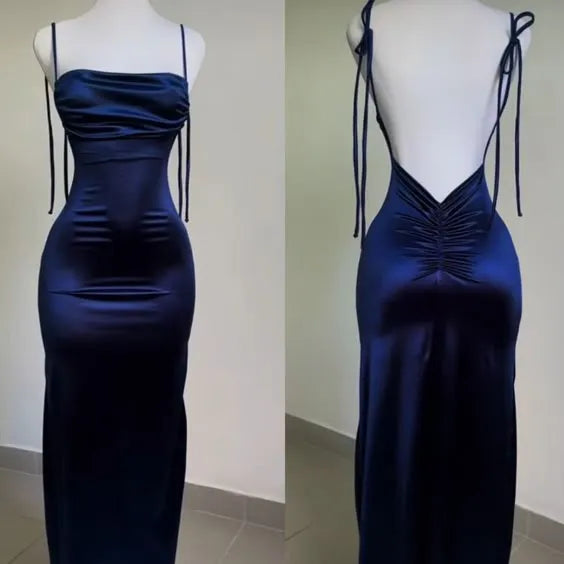 Long Prom Dress Backless Evening Party Dress
