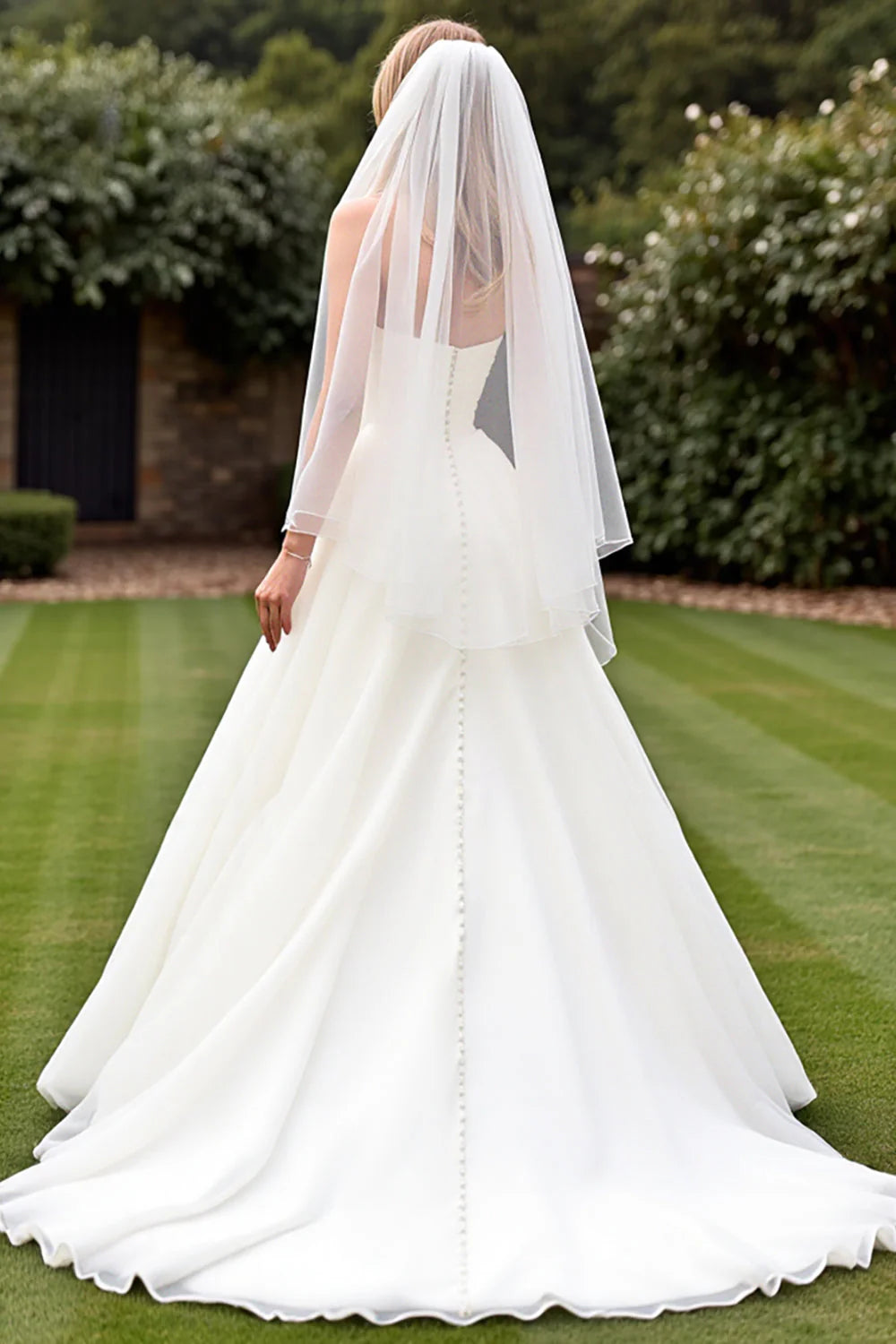 Simple Ivory Sweetheart Ball Gown Sweep Train Wedding Dress