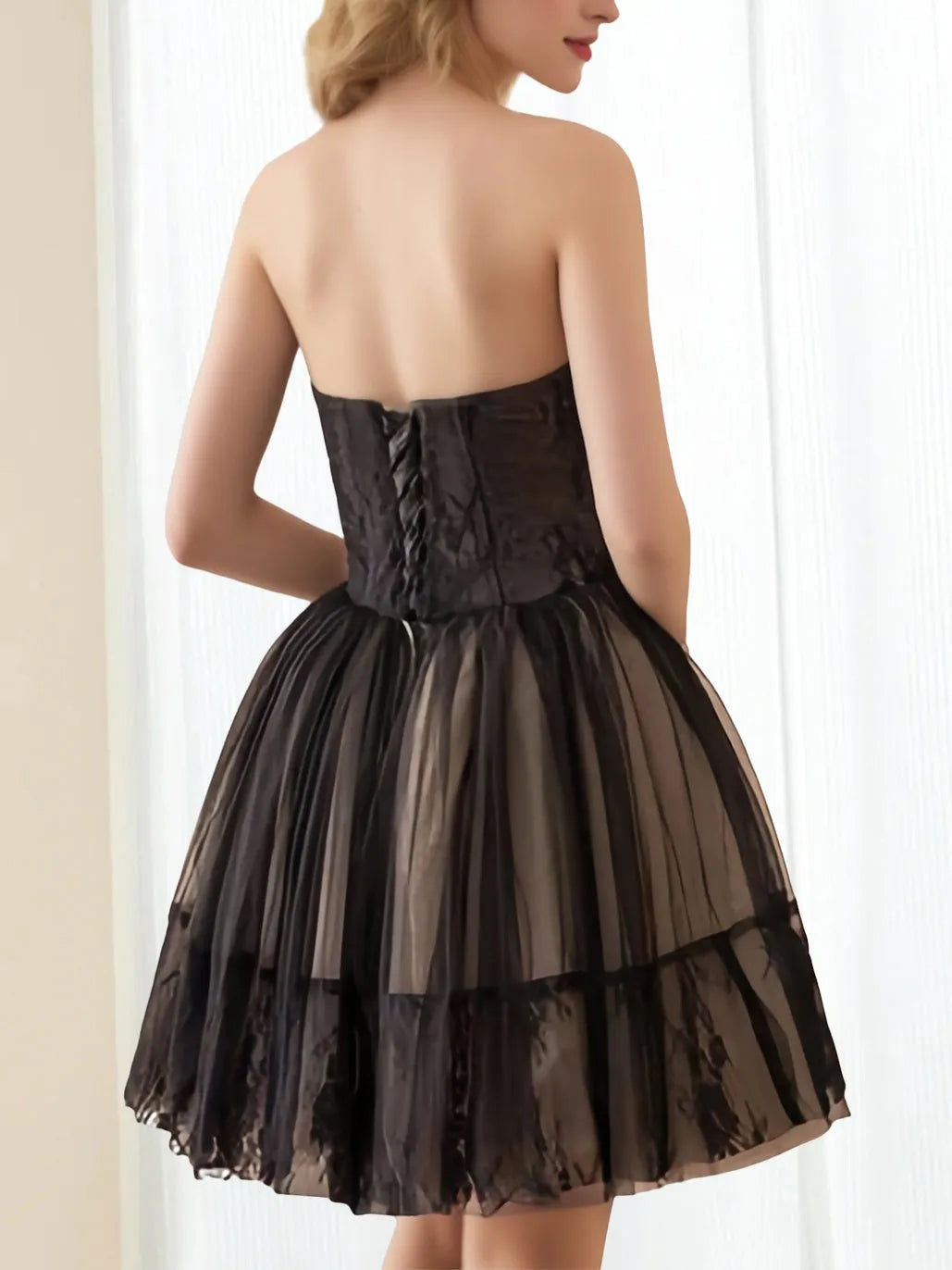 Strapless Sleeveless Short/Mini Party Dance Cocktail Homecoming Dress