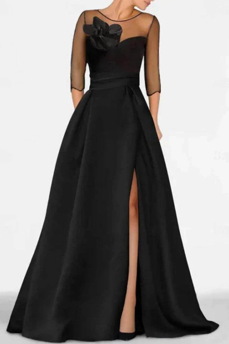 Sweetheart 3/4 Sleeves High Split Mother Dresses