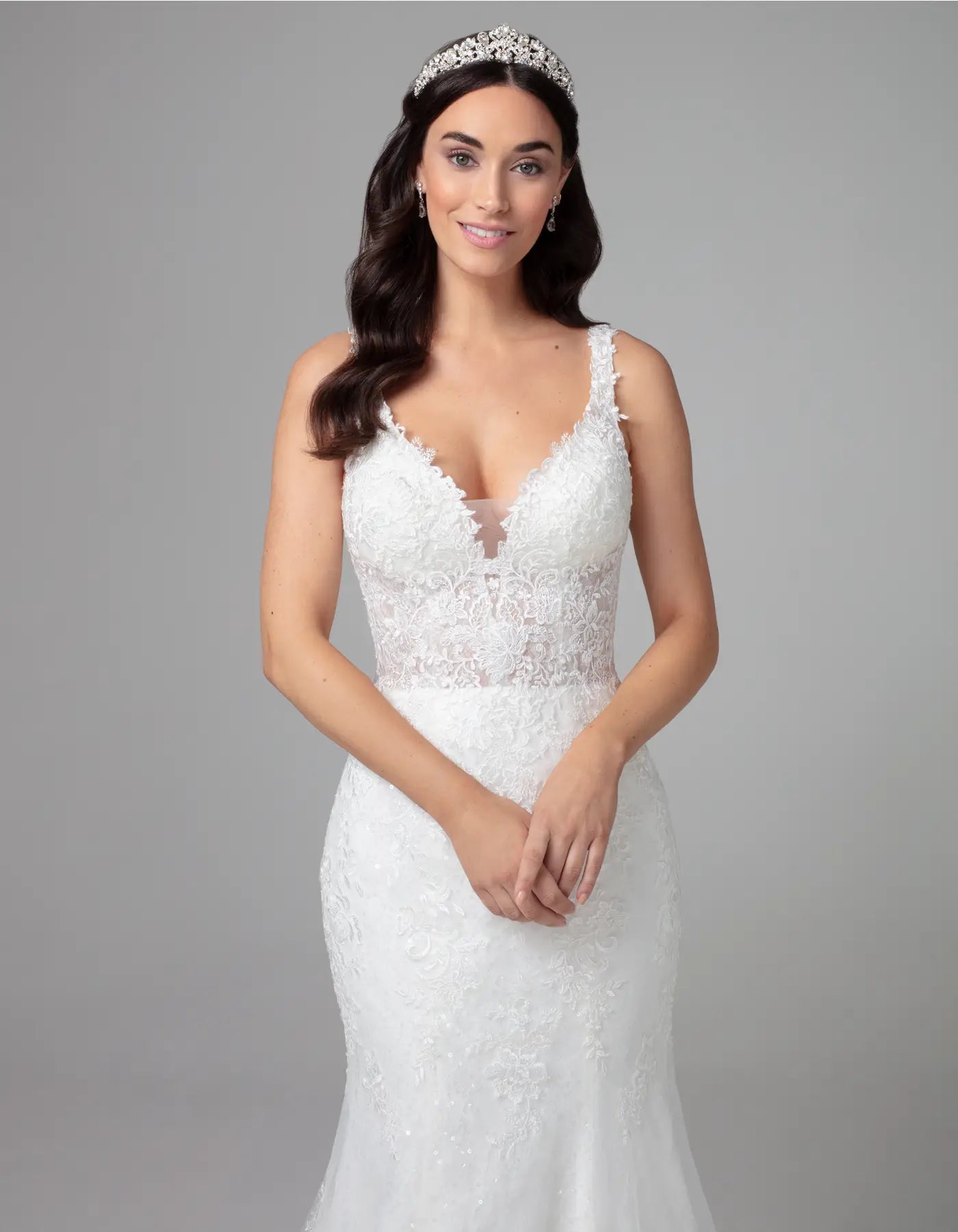 DingJiDress a sparkling chantilly lace gown Wedding Dresses