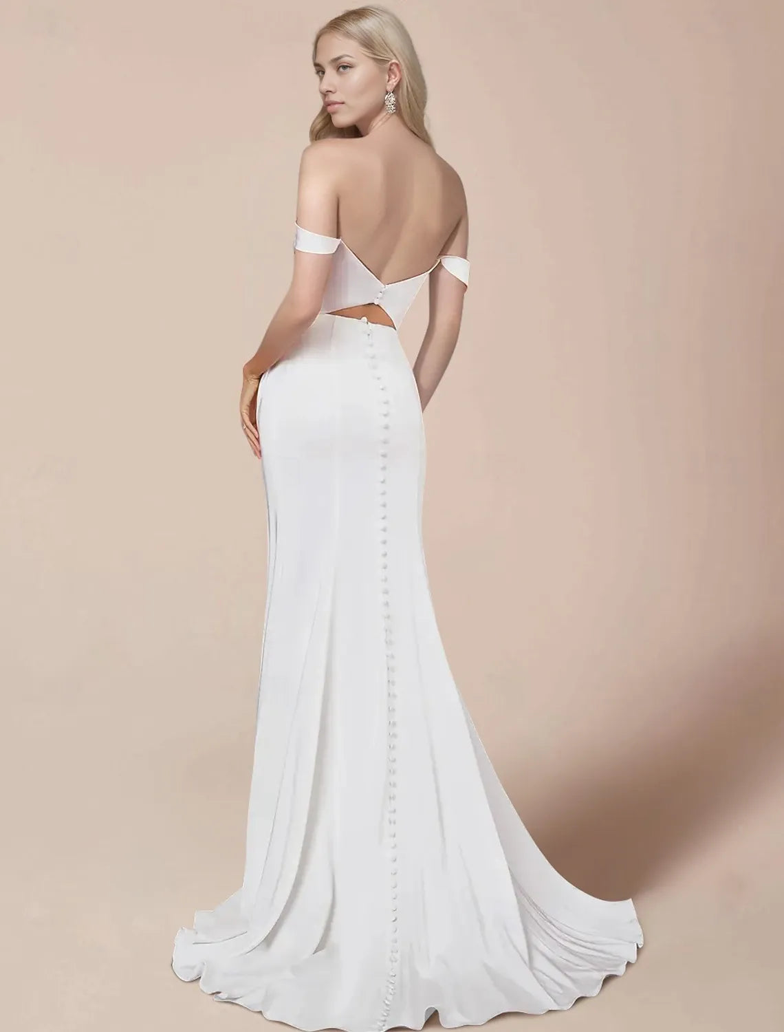Wedding Dresses A-Line Off Shoulder Cap Sleeve Floor Length Taffeta Bridal Gowns With Ruched