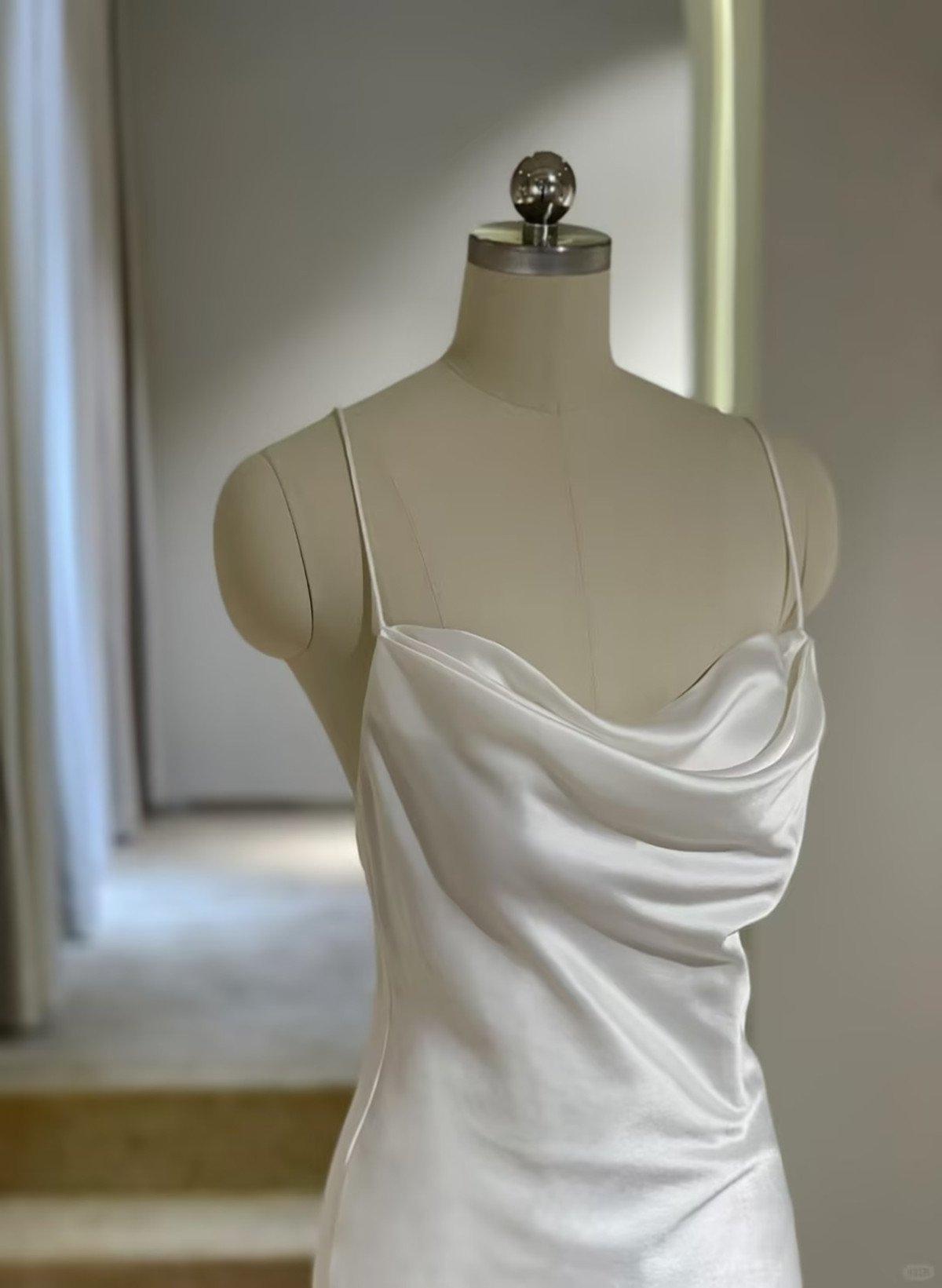 White Mermaid Soft Satin Long Evening Dress White Long Wedding Party Dress