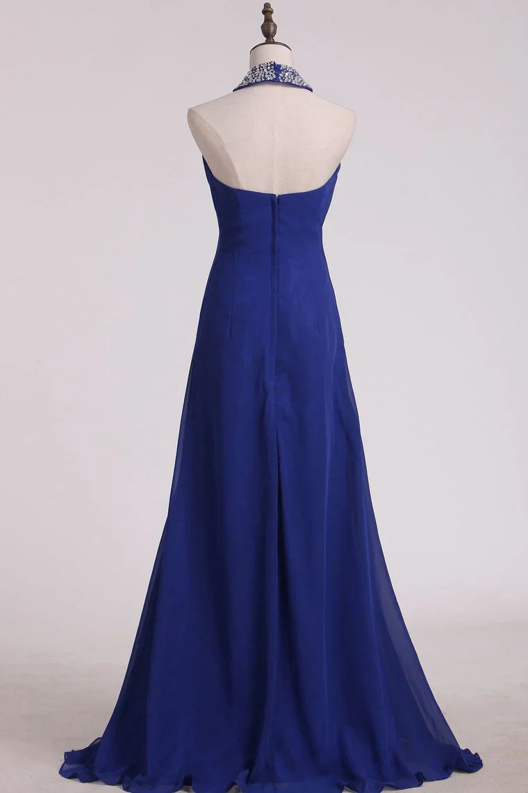 DingJiDress Bridesmaid Dresses Chiffon With Beading Floor Length