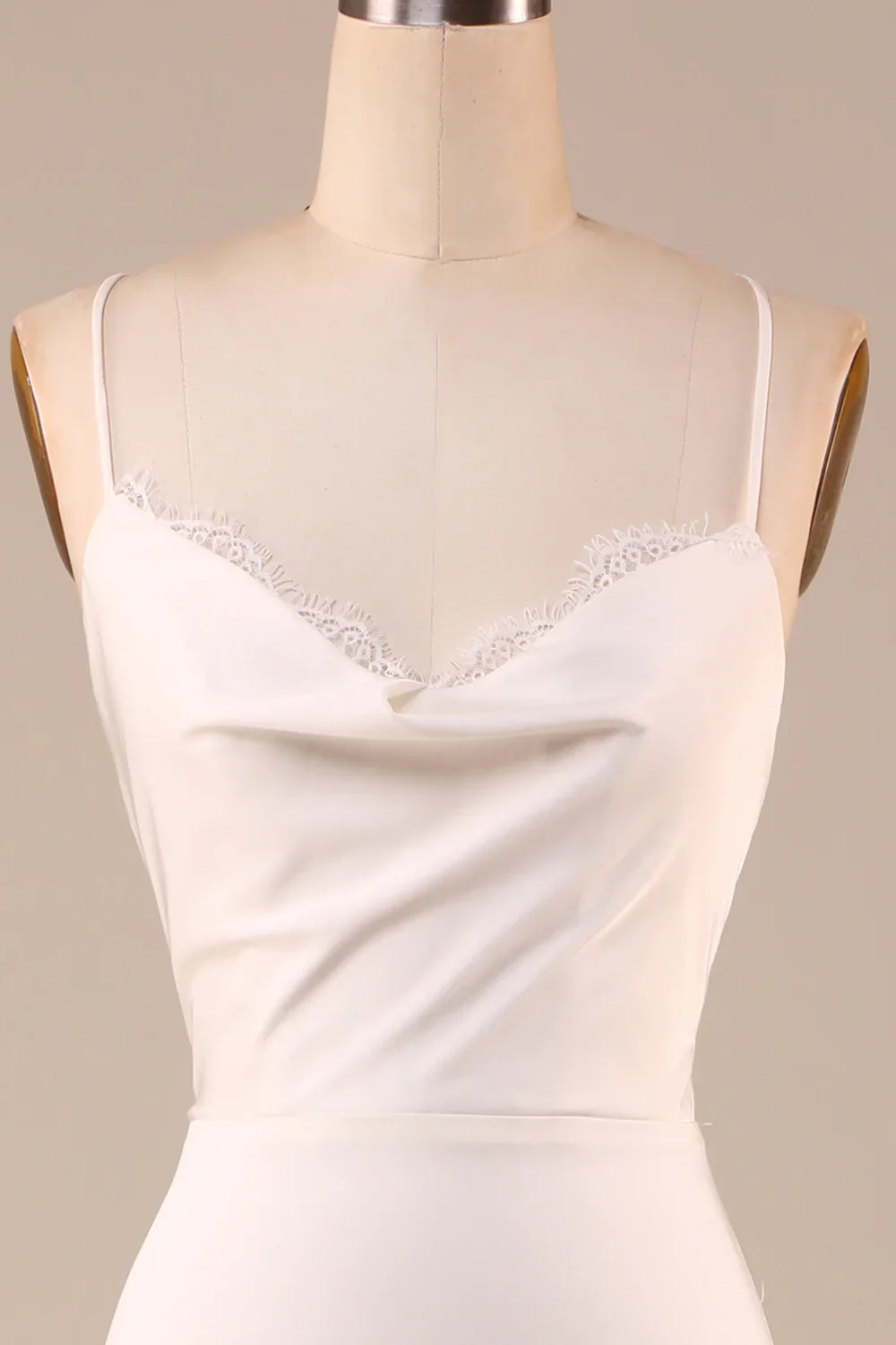 DingJiDress Simple Ivory Mermaid Boho Long Wedding Dress