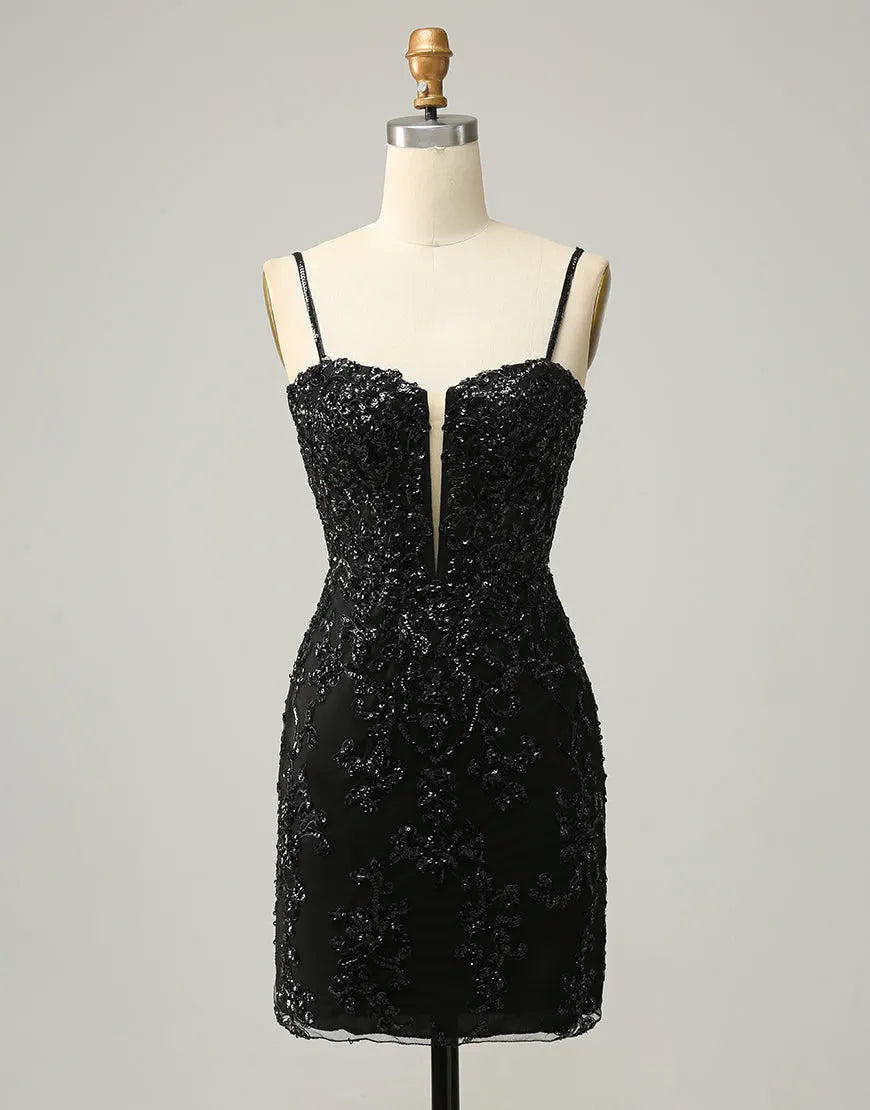 DingJiDress Royal Blue Short Homecoming Dress With Beading And Sequin