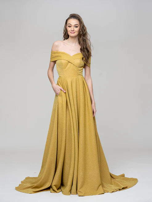 DingJiDress Off The Shoulder Sweetheart A Line Long Prom Dresses