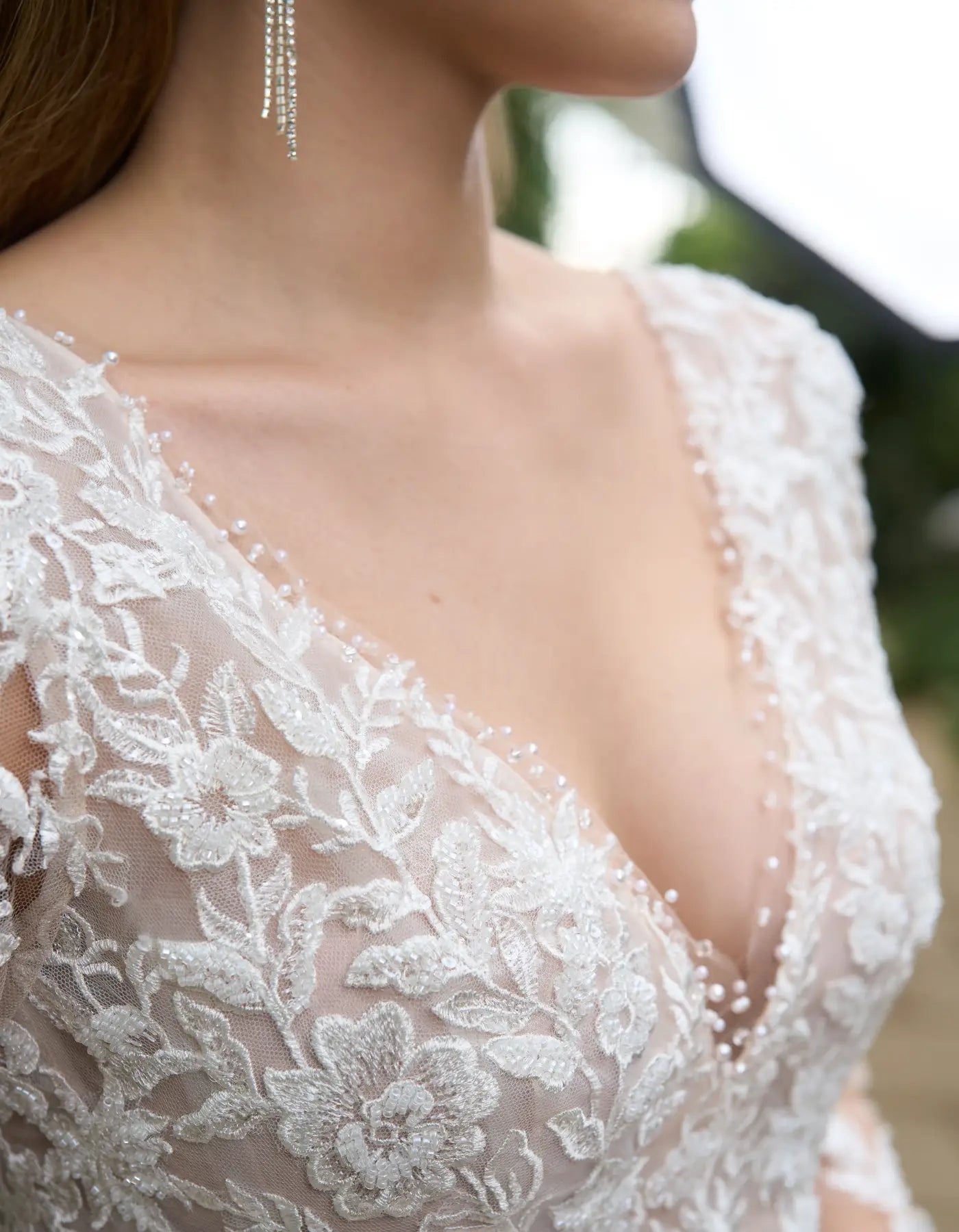 DingJiDress a modern lace sheath with sleeves