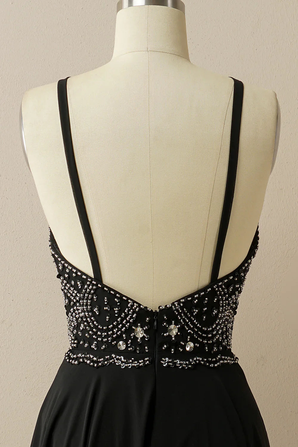 DingJiDress Halter Beaded Backless Prom Dress