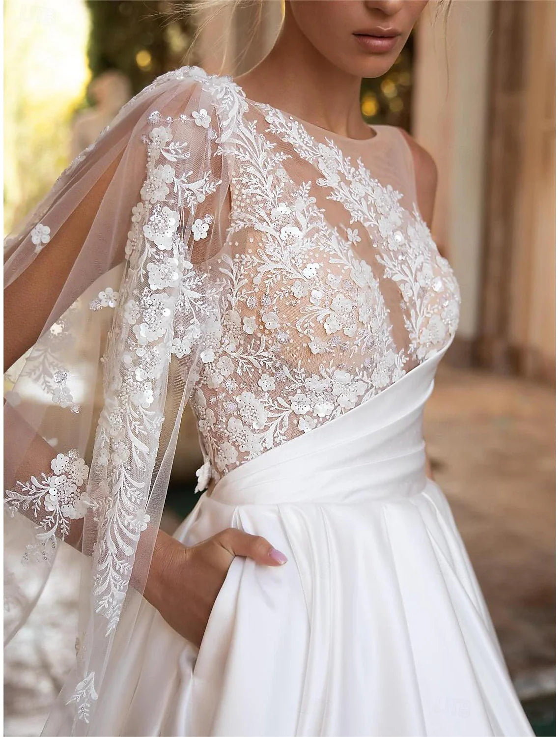 DingJiDress Hall Vintage Open Back Royal Style Wedding Dresses Ball Gown Off Shoulder V Neck Regular Straps Chapel Train Satin Bridal Gowns With Pleats Ruched