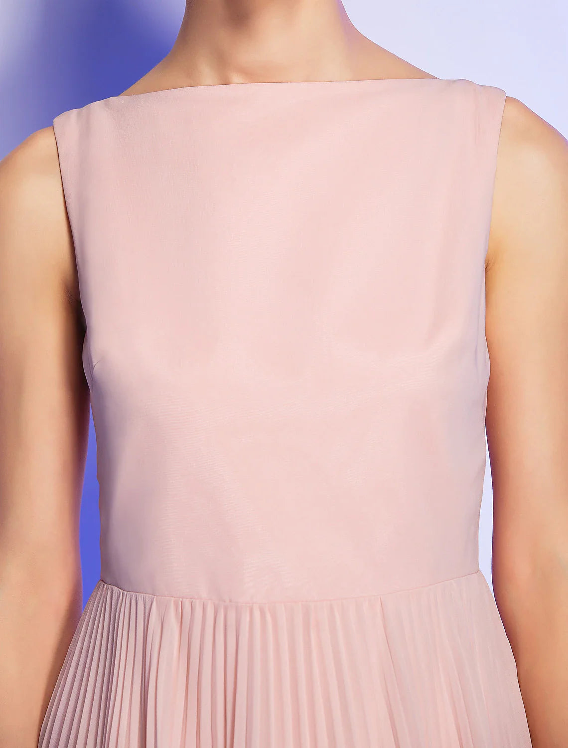 A-Line Cute Dress Homecoming Knee Length Sleeveless Boat Neck Pink Dress Chiffon with Lace