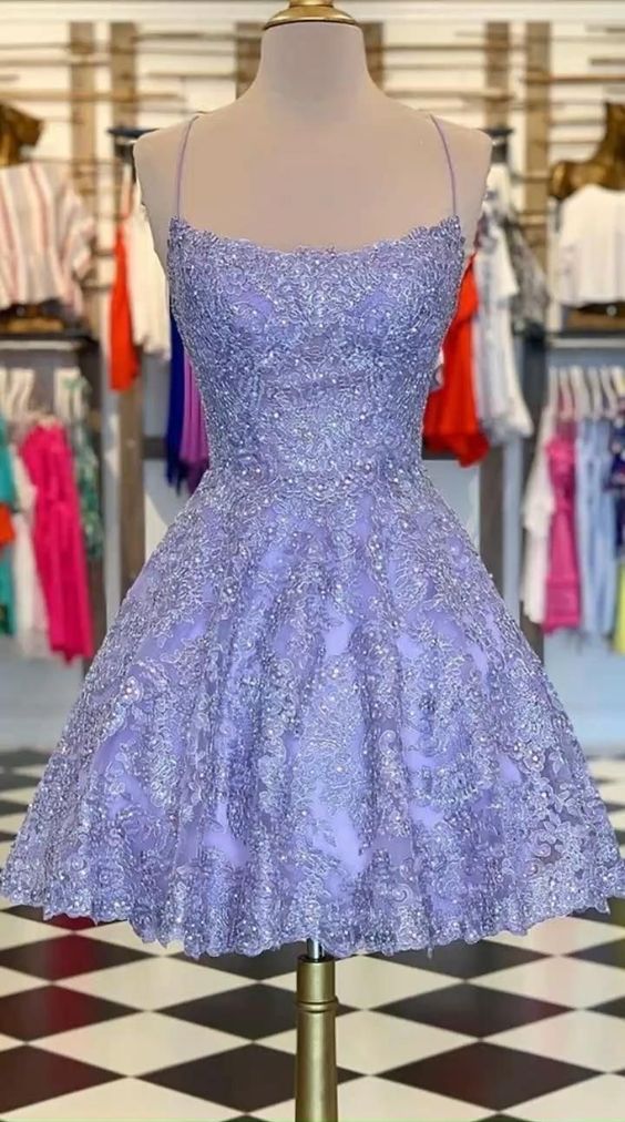 Short homecoming dresses formal lace dresses for teens