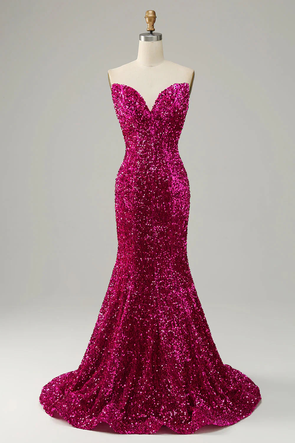 DingJiDress Prom Dress Mermaid Cultivate oneself Sweetheart Neck Sequined Sweep Train Formal Women's Dresses Wedding Guests Dresses