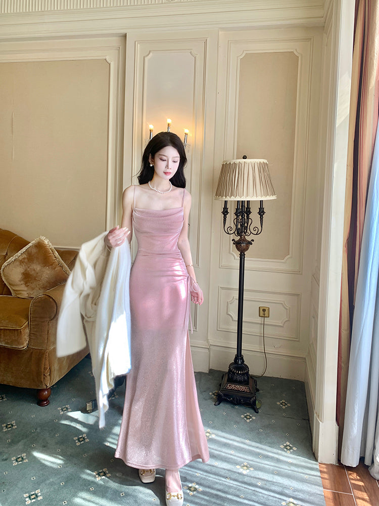 Beautiful Spaghetti Strap Bodycon Dress Sleeveless Prom Dress