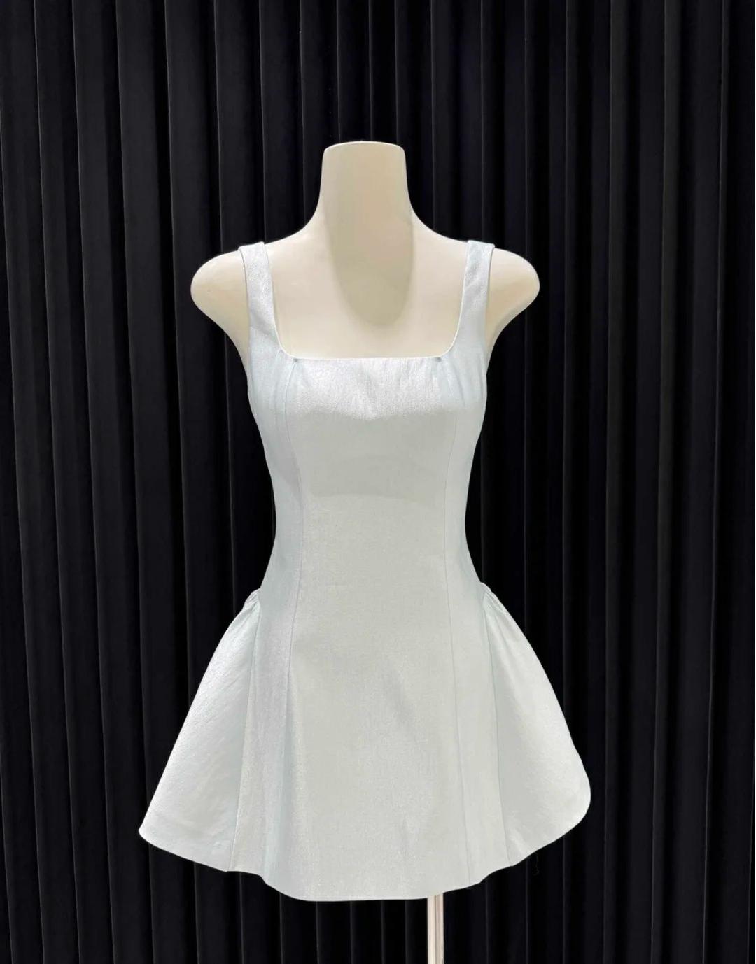 Cute Square Neck A-line Backless Bow Short Prom Dress Sweet Homecoming Dress