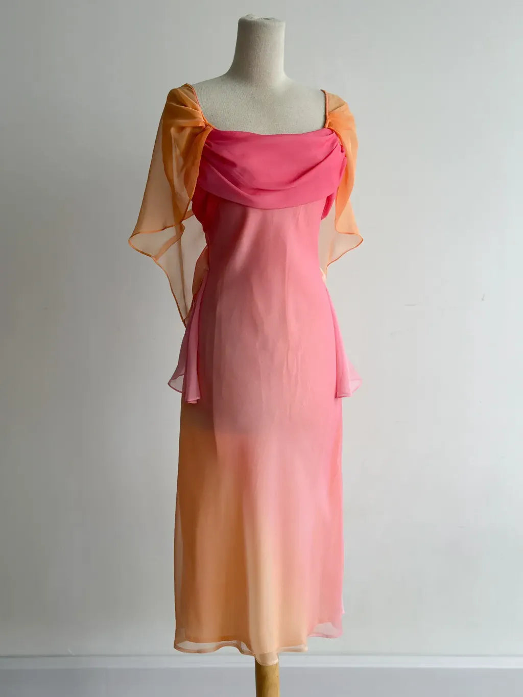 Gradient Outfit for Party Square Neck Chiffon Stunning Short Prom Dresses