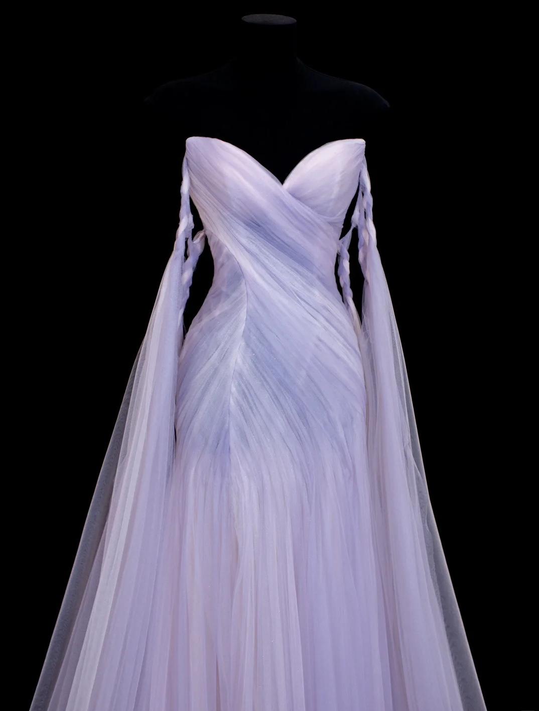 Elegant Purple Strapless A-Line Tulle Long Prom Dresses Formal Evening Gowns
