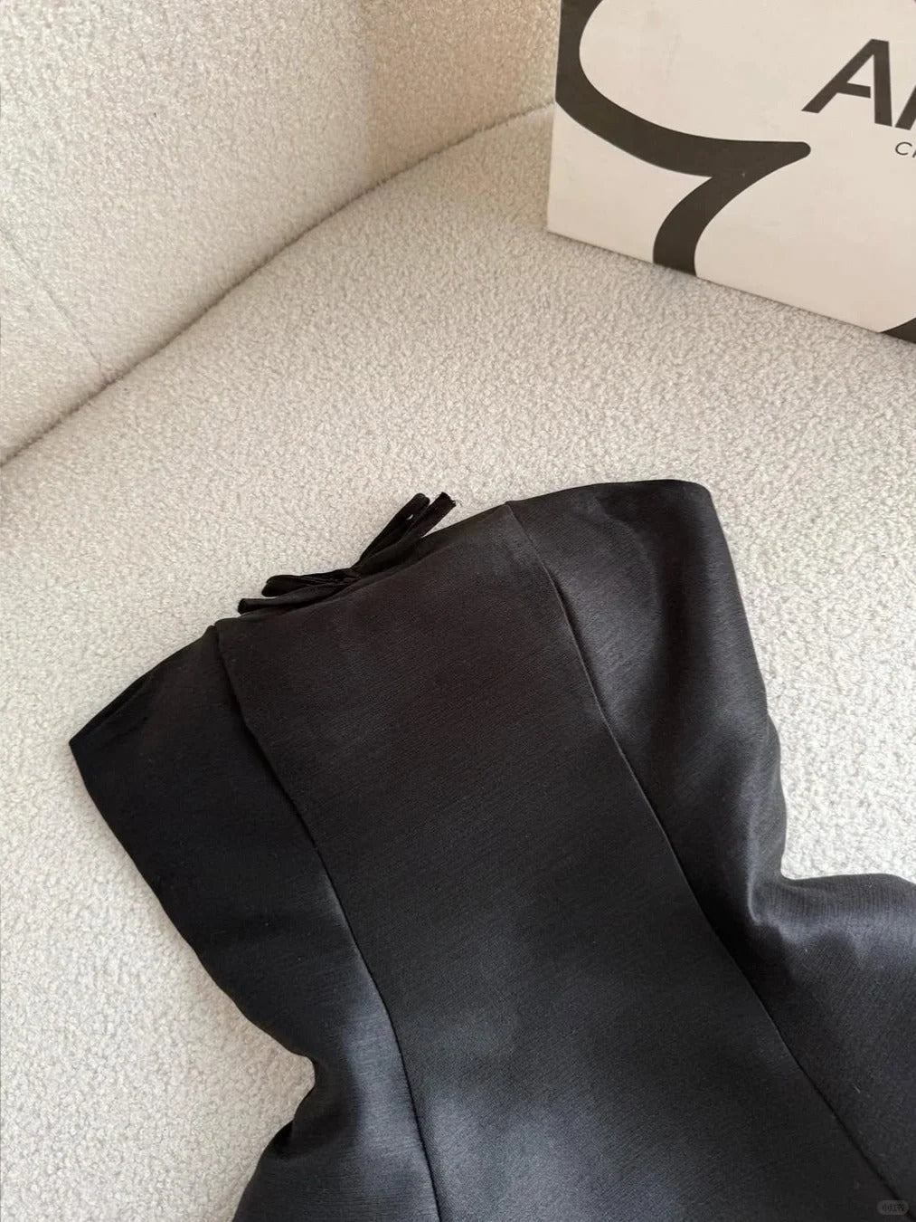 Fashion Black Strapless A-Line Satin Short Prom Dress Homecoming Dress