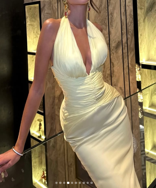 Fashion Butter Yellow V-Neck Mermaid Chiffon Long Prom Dresses Formal Evening Gowns with Open Back