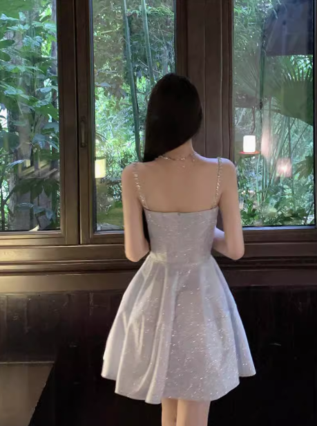 A-line Sweetheart Homecoming Dress Spaghetti Strap Short Prom Dress