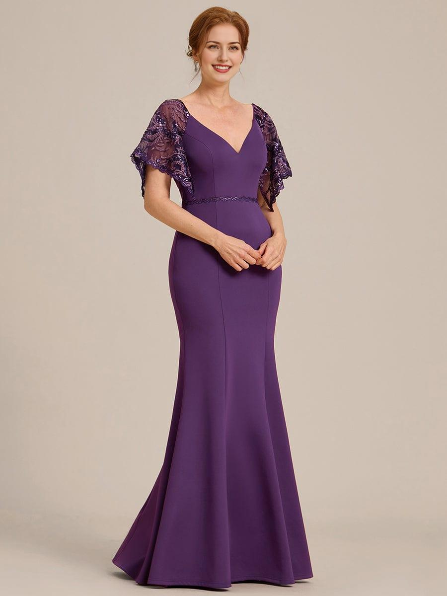 Sexy V Neck Mother of the Bride Dress