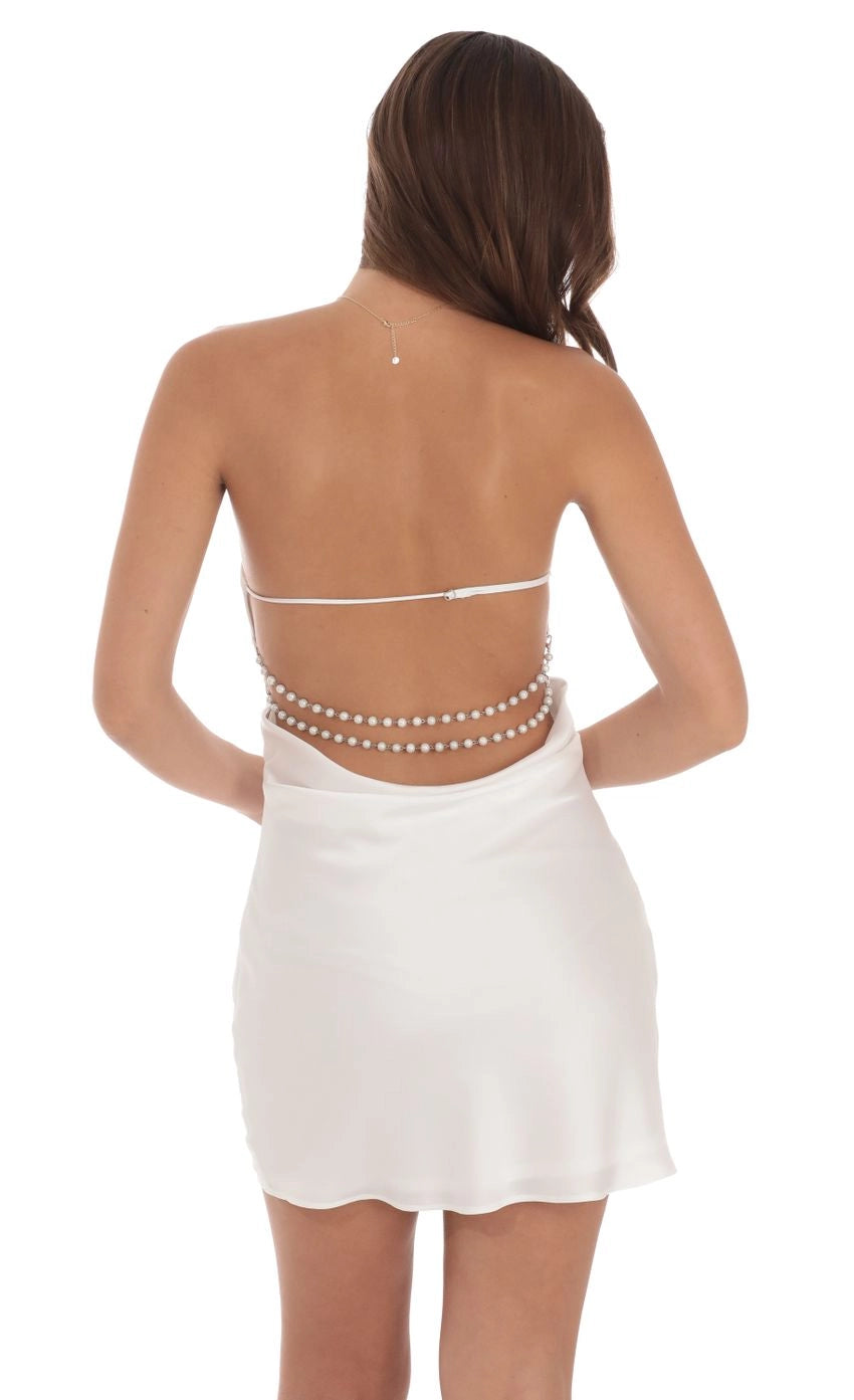White Satin Strapless Homecoming DressTimeless Elegance for Homecoming Events