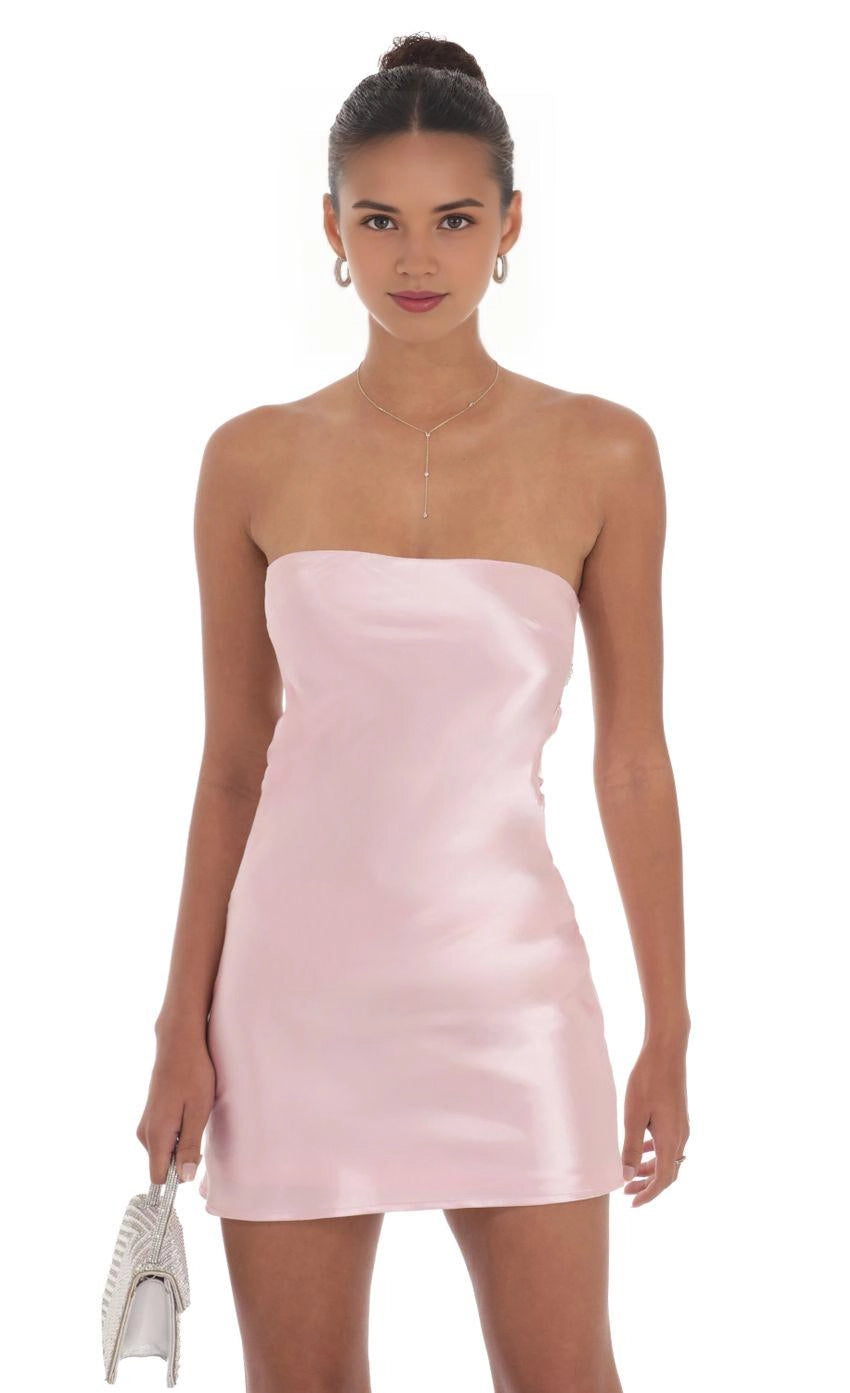 White Satin Strapless Homecoming DressTimeless Elegance for Homecoming Events