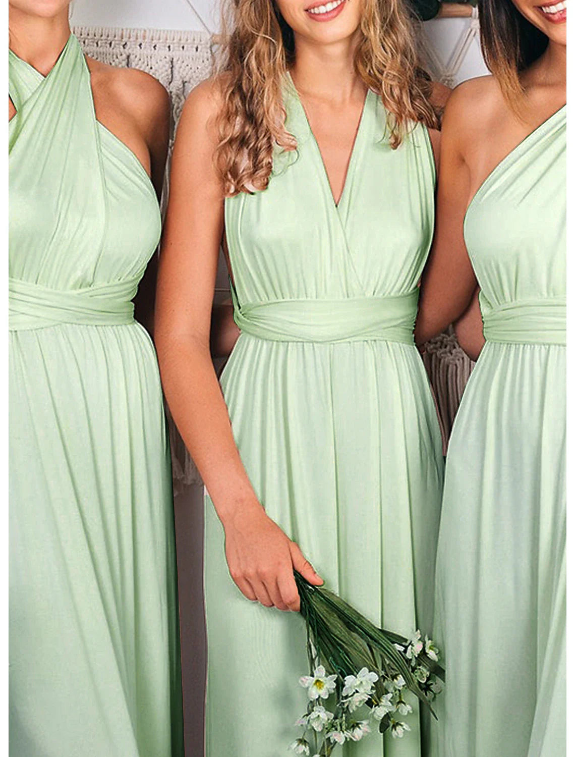 Mermaid / Trumpet Bridesmaid Dress V Neck Long Sleeve Elegant Court Train Chiffon with Ruching / Solid Color