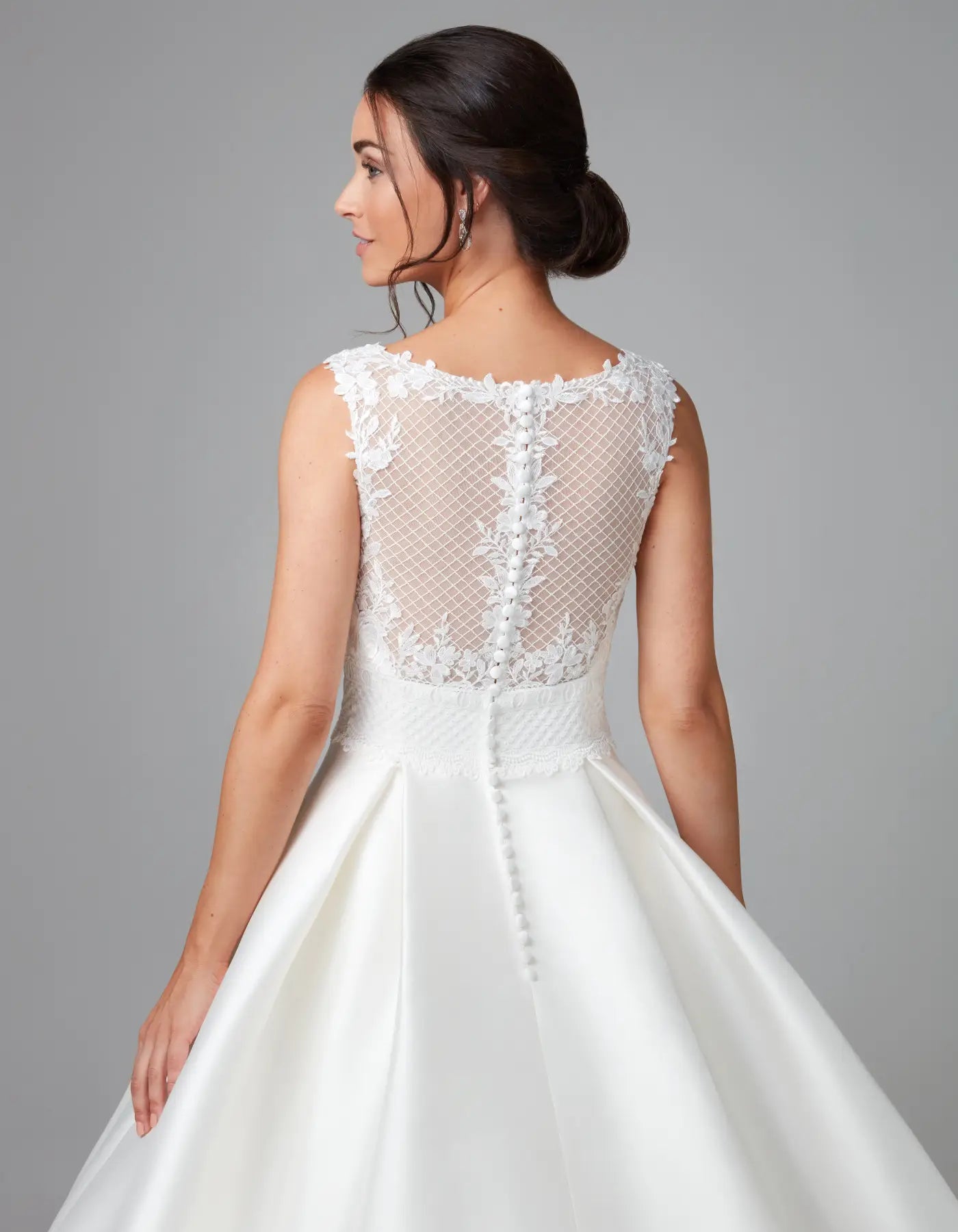 DingJiDress a shimmering mikado ballgown with illusion back