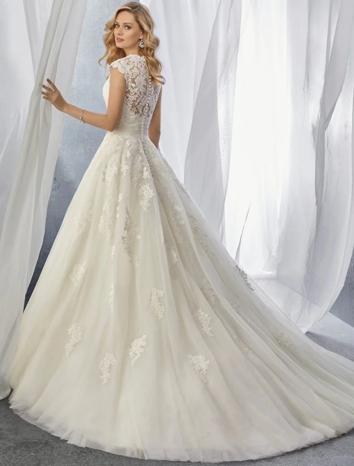 Engagement Formal Dresses Ball Gown Straps Lace With