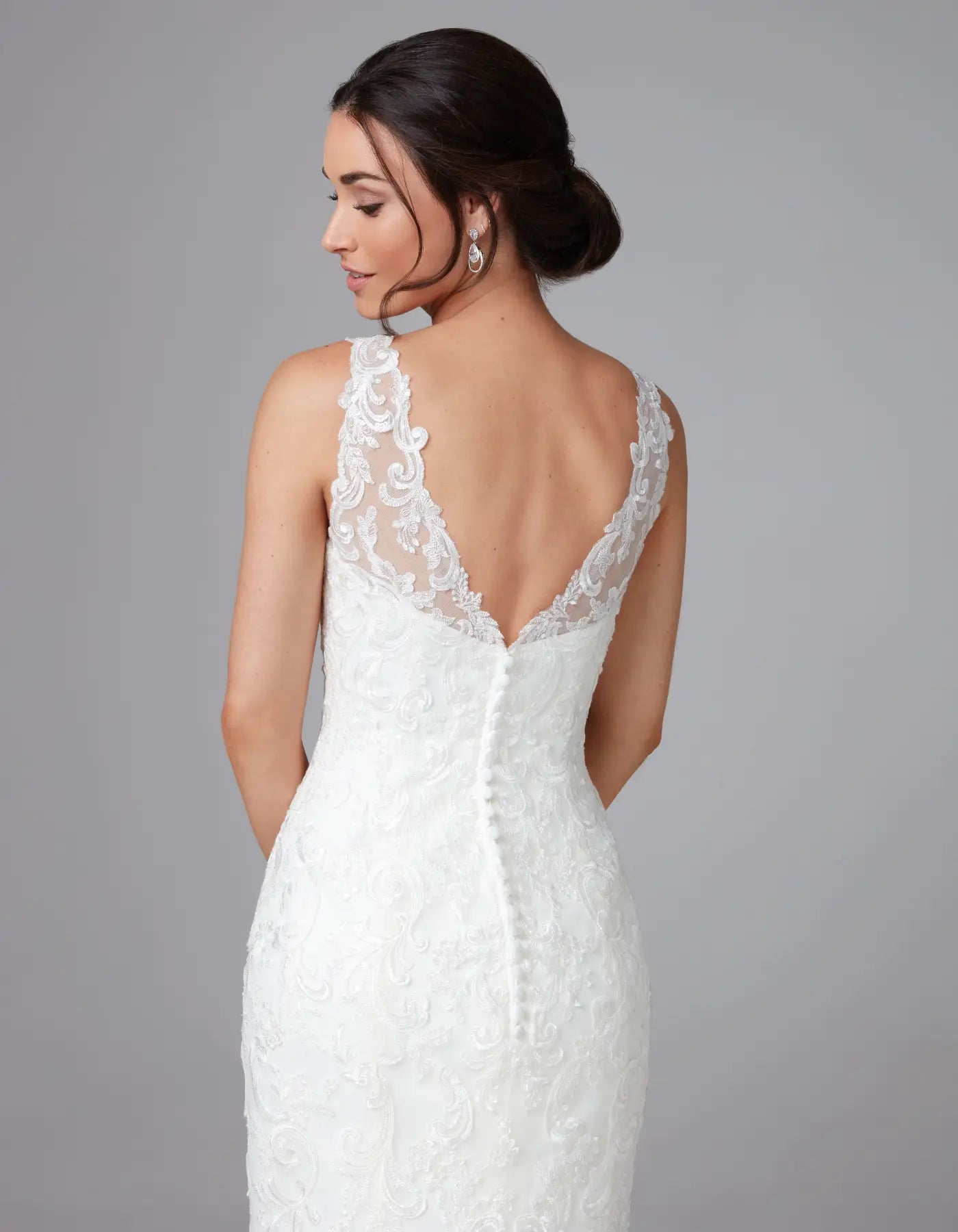 DingJiDress a lace mermaid with illusion straps