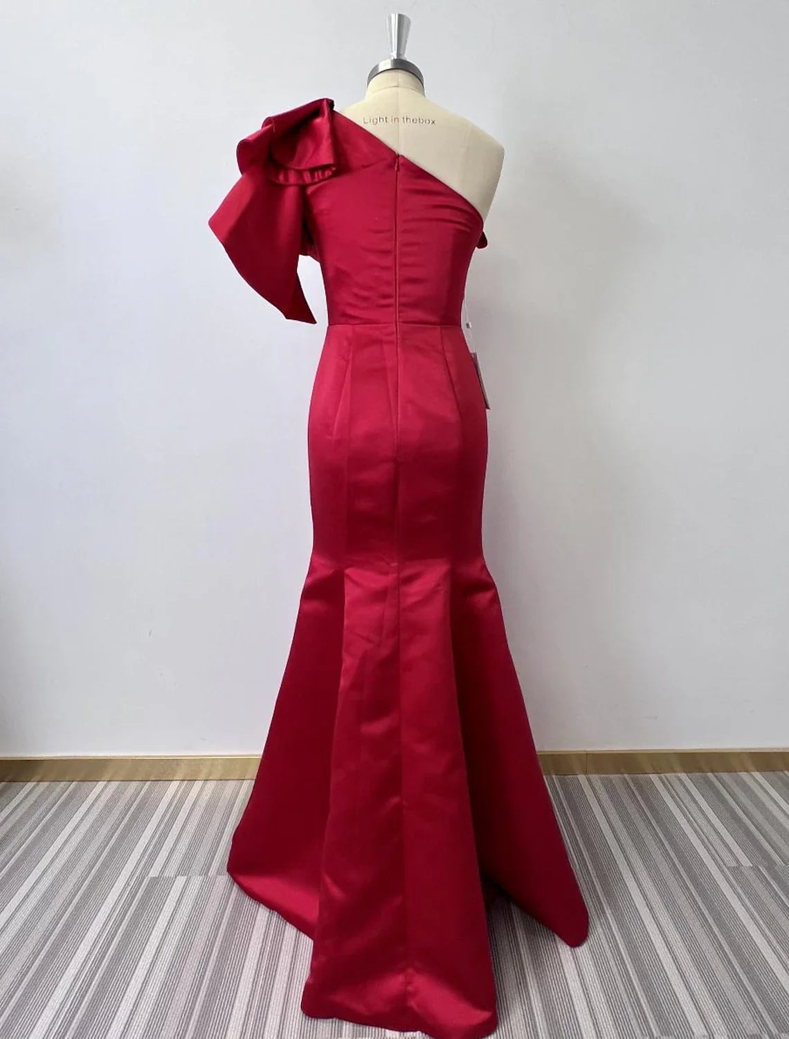 Mermaid / Trumpet Evening Gown Corsets Dress Formal Floor Length Sleeveless One Shoulder Taffeta with Ruffles Shouder Flower