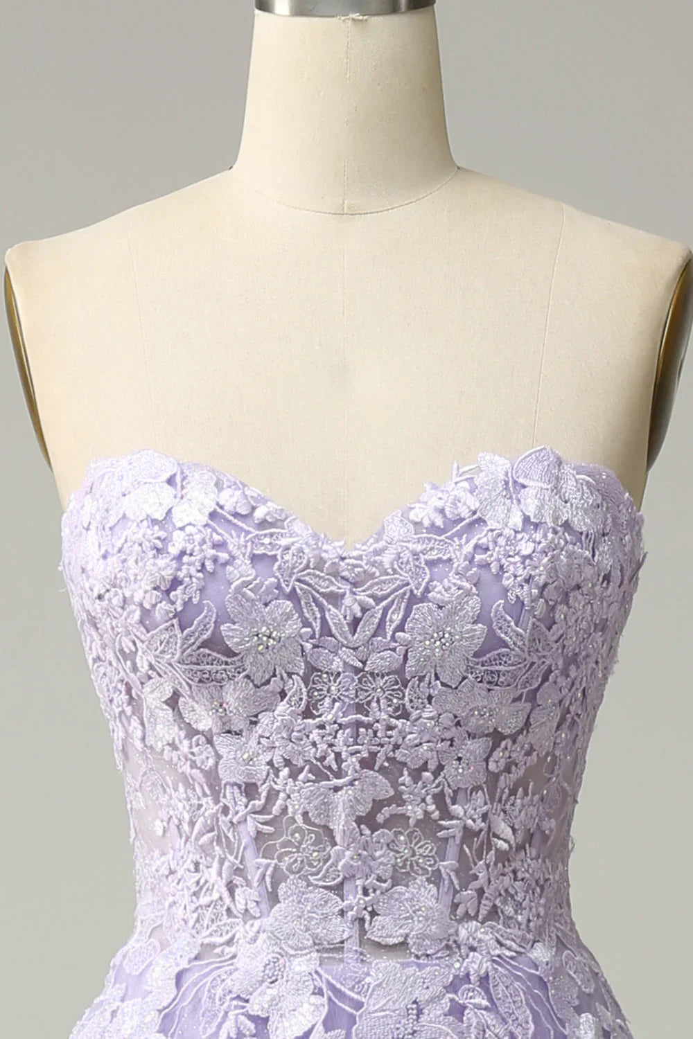 DingJiDress A Line Spaghetti Straps Long Purple Prom Dress with Appliques