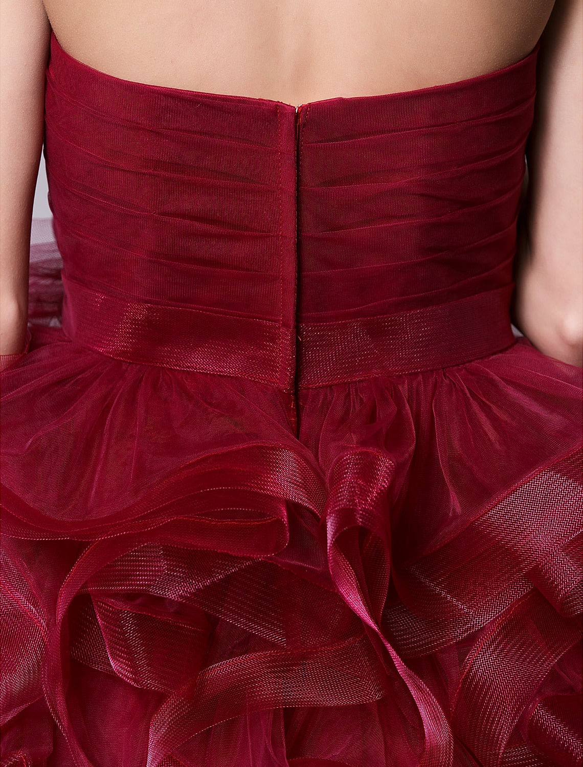 Ball Gown Hot Homecoming Cocktail Party Valentine's Day Dress Strapless Sleeveless Short / Mini Tulle with Ruched