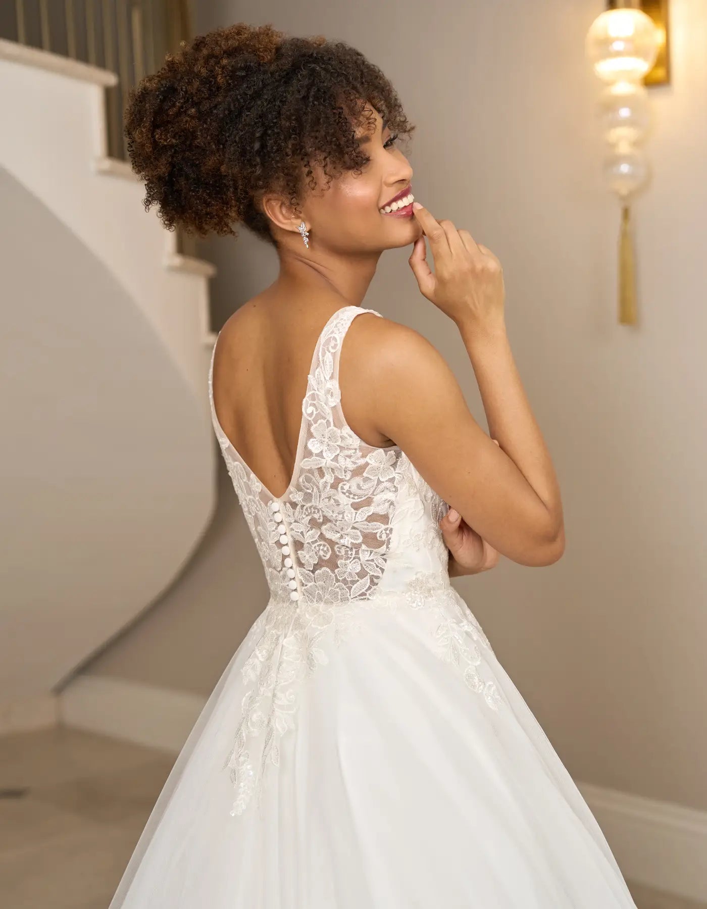 DingJiDress a floral a-line with lace hem