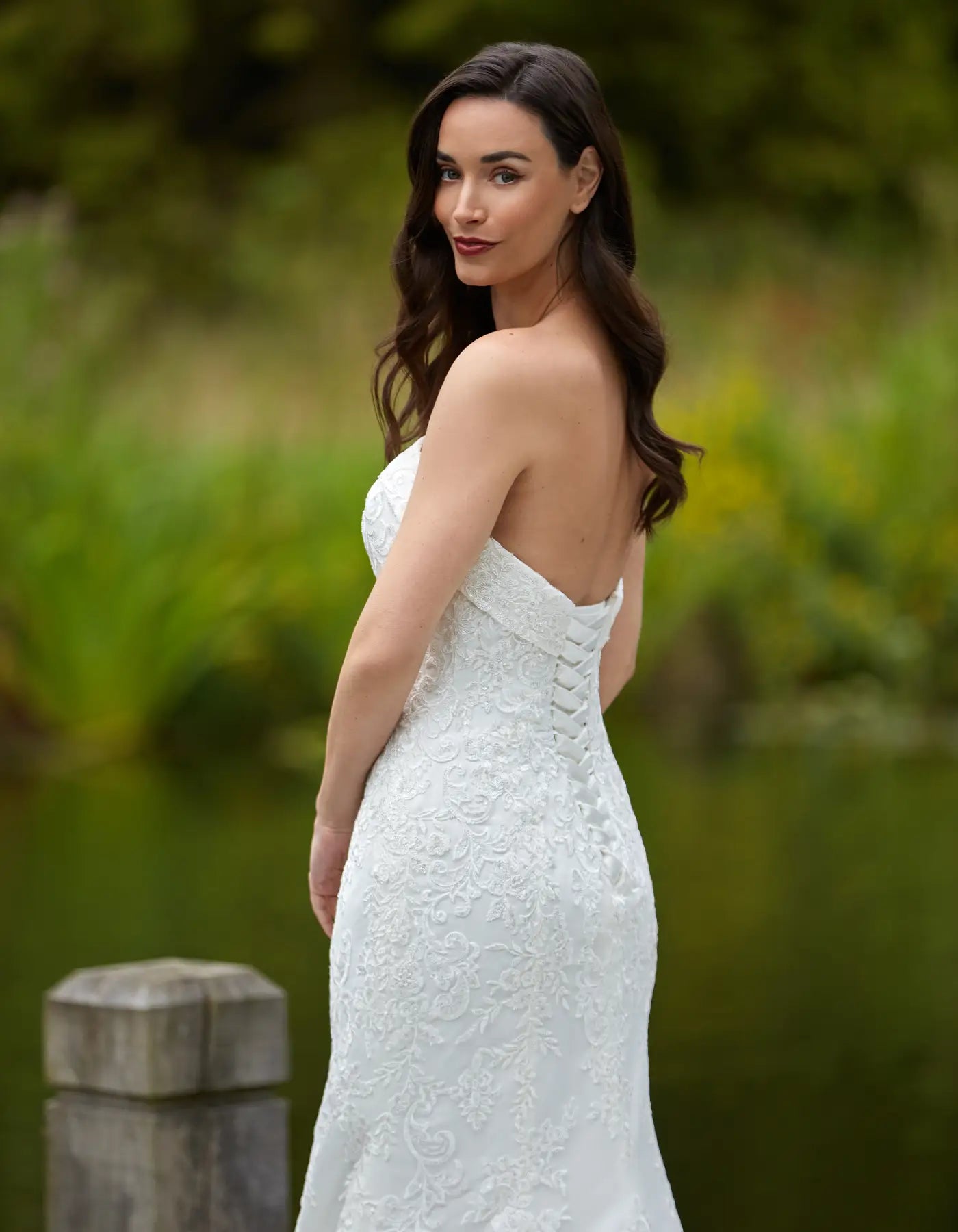 DingJiDress a strapless mermaid gown with cuffed neckline Wedding Dresses