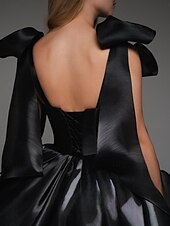 Homecoming Dresses Corsets Dress Holiday Graduation Short / Mini Sleeveless Spaghetti Strap Satin with Bow